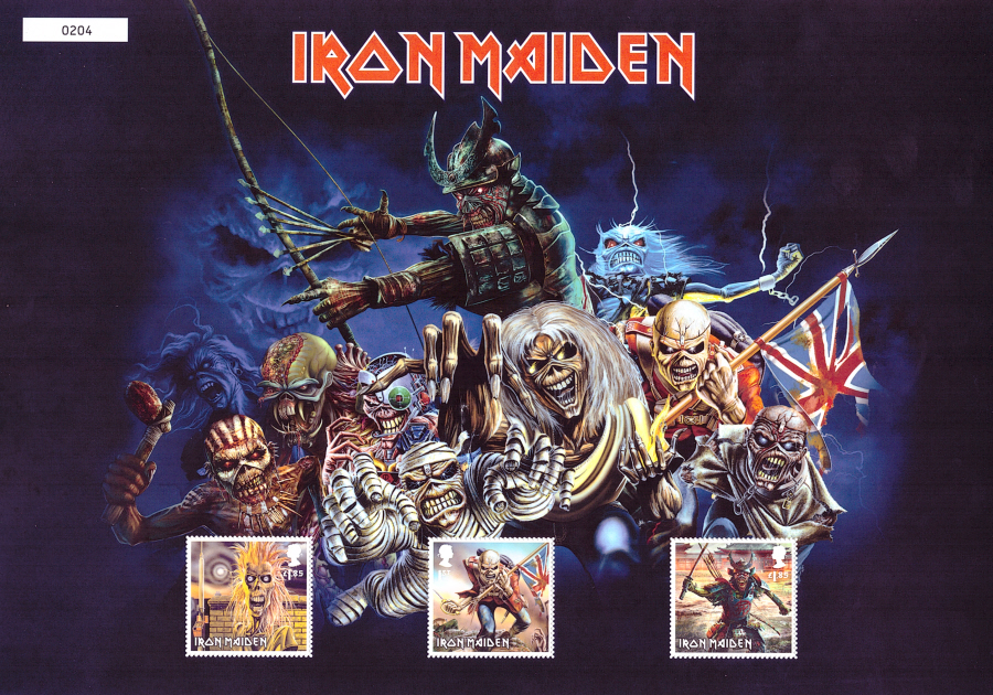(image for) 2023 Iron Maiden - Eddie Royal Mail Fan Sheet